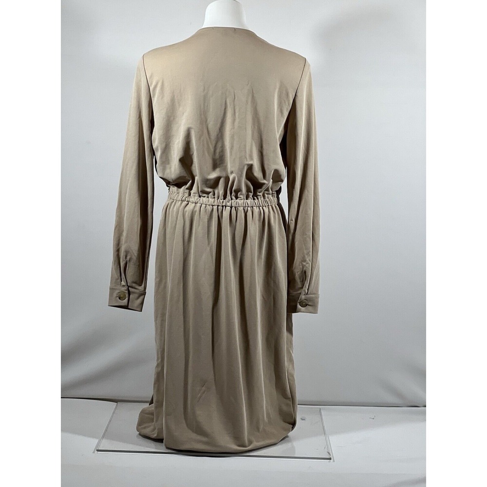 Massimo Dutti Women's Maxi Dress Tan Crossover Elastic Waist Size‎ M - Picture 7 of 16